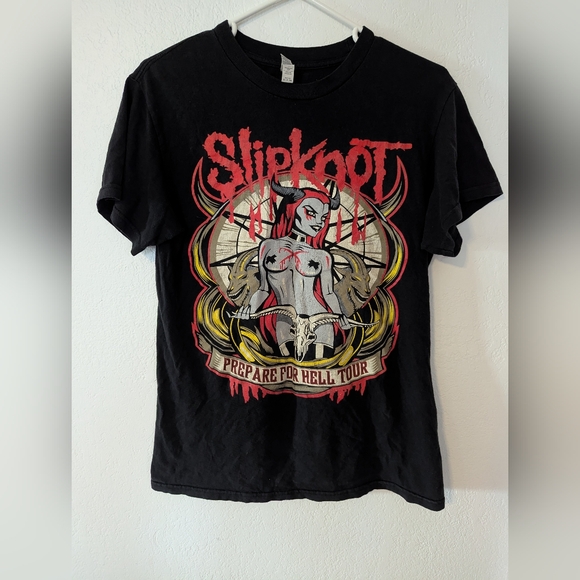 Slipknot Prepare for Hell Tour Band T Shirt Black Pre Owned Size Small - Picture 1 of 4